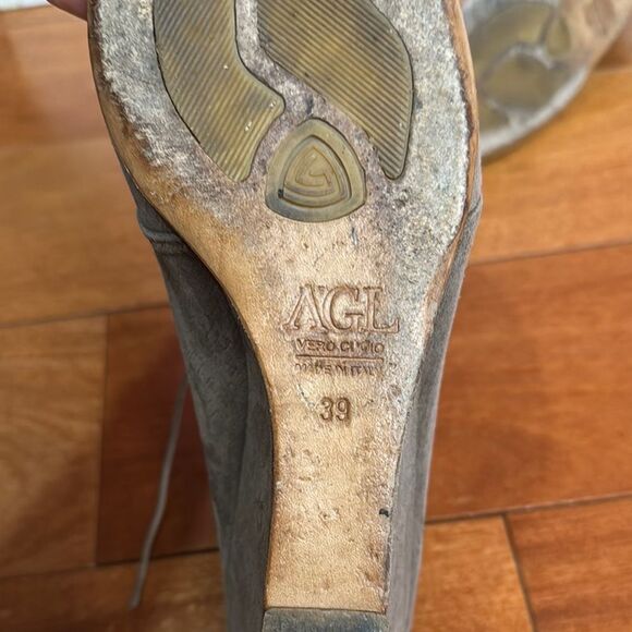 AGL Women's Desert Lace Up Wedge Heels Booties Attilio Giusti Leombruni size 39 - Picture 7 of 10